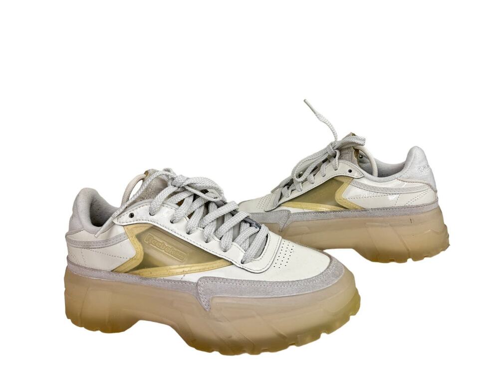 Reebok Club C x Cardi B Women's Sneakers 7 White Chalk Athletic Shoes H01012